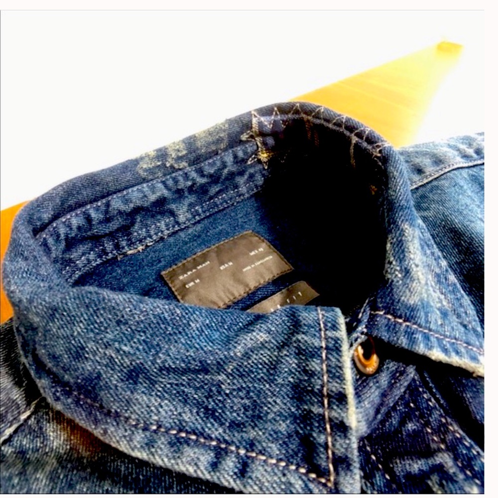 Zara Denim Down Shirt - Picture 4 of 6